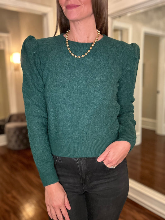 MOLLY BRACKEN GREEN SWEATER 10.22