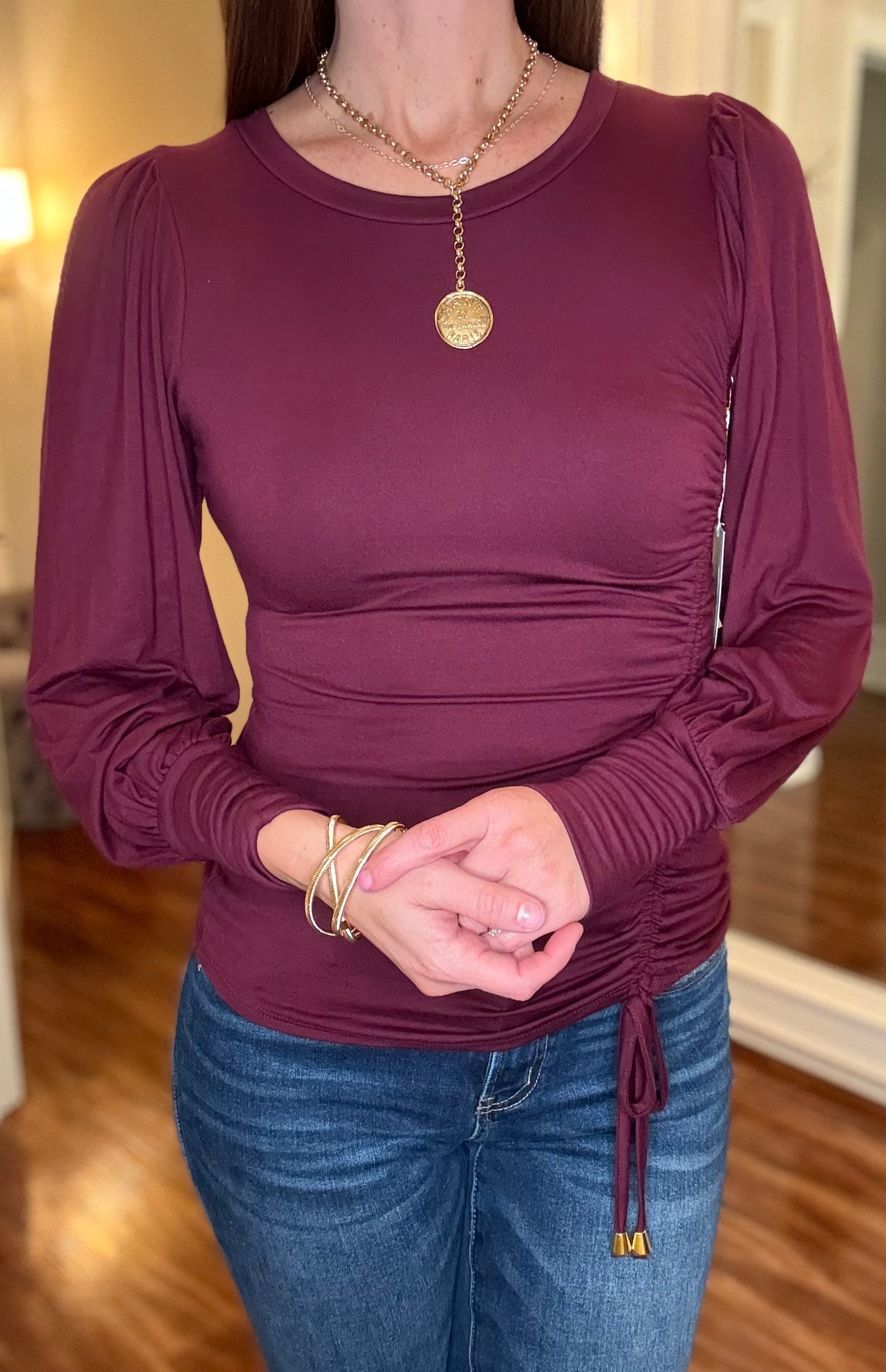 JENNY SIDE DRAW STRING TOP 10.28