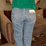 BAYEAS HIGH RISE STRAIGHT LEG WITH RAW HEM 4.3