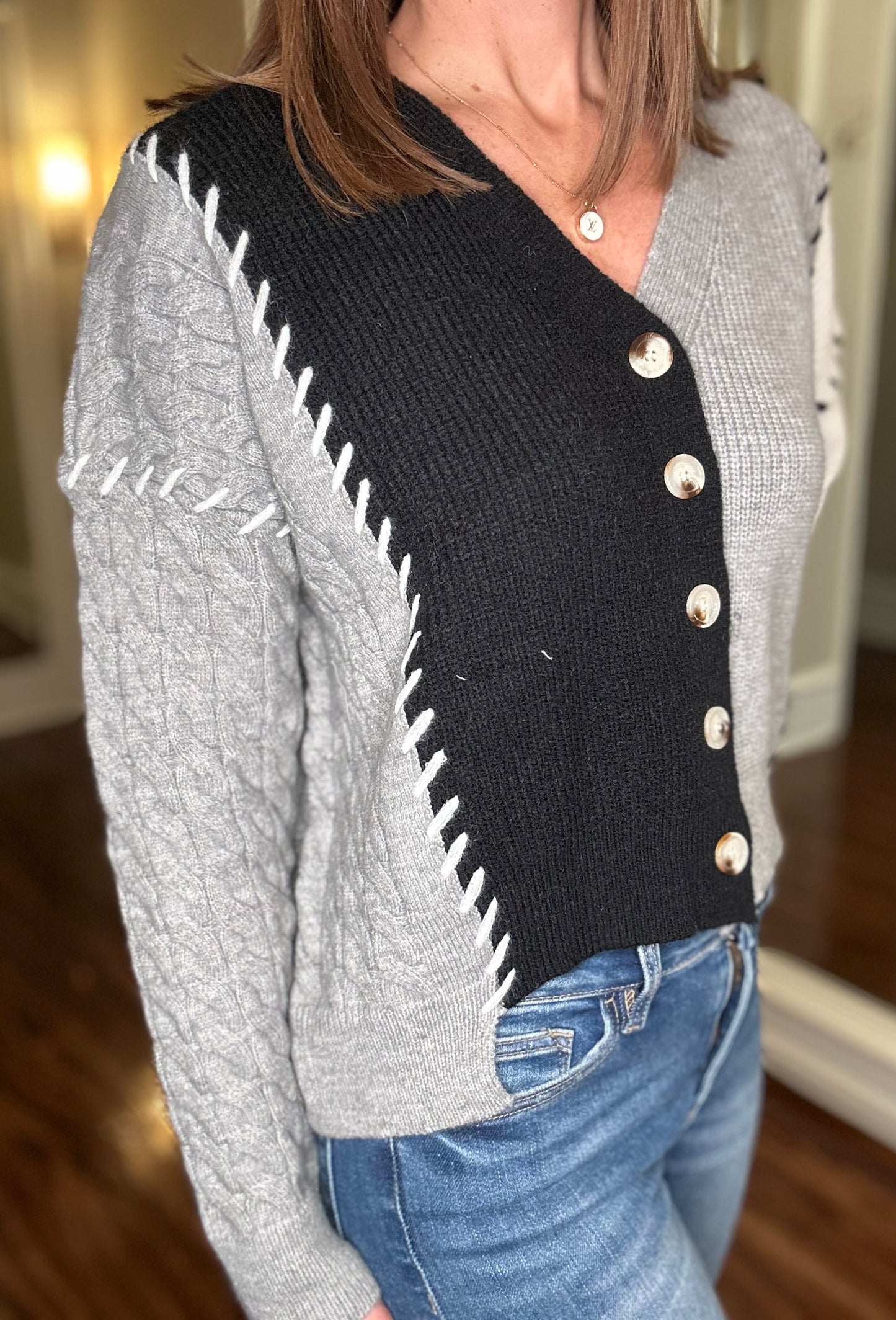 MULTI-TEXTURED COLOR BLOCK SWEATER 1.07