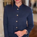 KNITTED CARDIGAN WITH GOLD BUTTONS 9.18