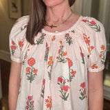 IVY JANE SMOCKED FLORAL TOP 3.30