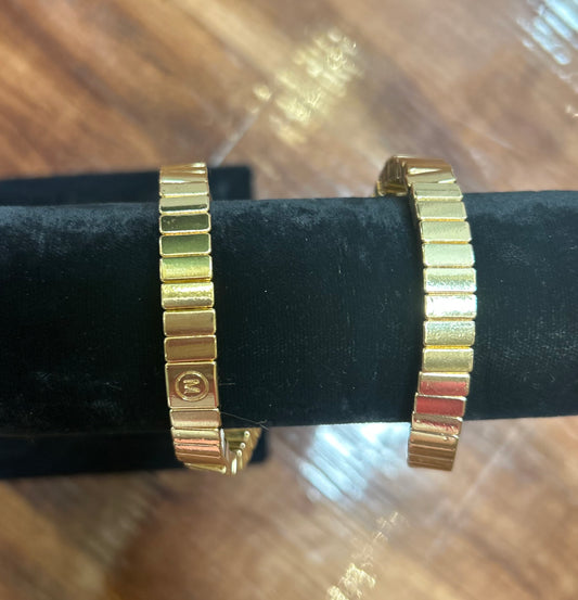 GOLD TILE BRACELET 8.5