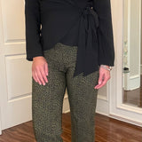 OLIVE LEOPARD PRINT ANKLE PANT 8.14