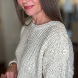MOLLY BRACKEN BUTTON SHOULDER SWEATER 10.12