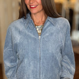ESQUALO BABY BLUE BOMBER JACKET 10.7
