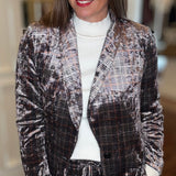 MOLLY BRACKEN KNITTED PATTERNED BLAZER 9.21