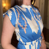 PINCH GEOMETRIC TIERED MAXI DRESS 3.11