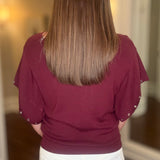 ENTRO WINE SWEATER WITH GROMMETS 7.2