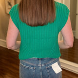 ENTRO KELLY GREEN SWEATER VEST 2.18