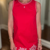 PINCH RED EMBROIDERED DRESS 6.4