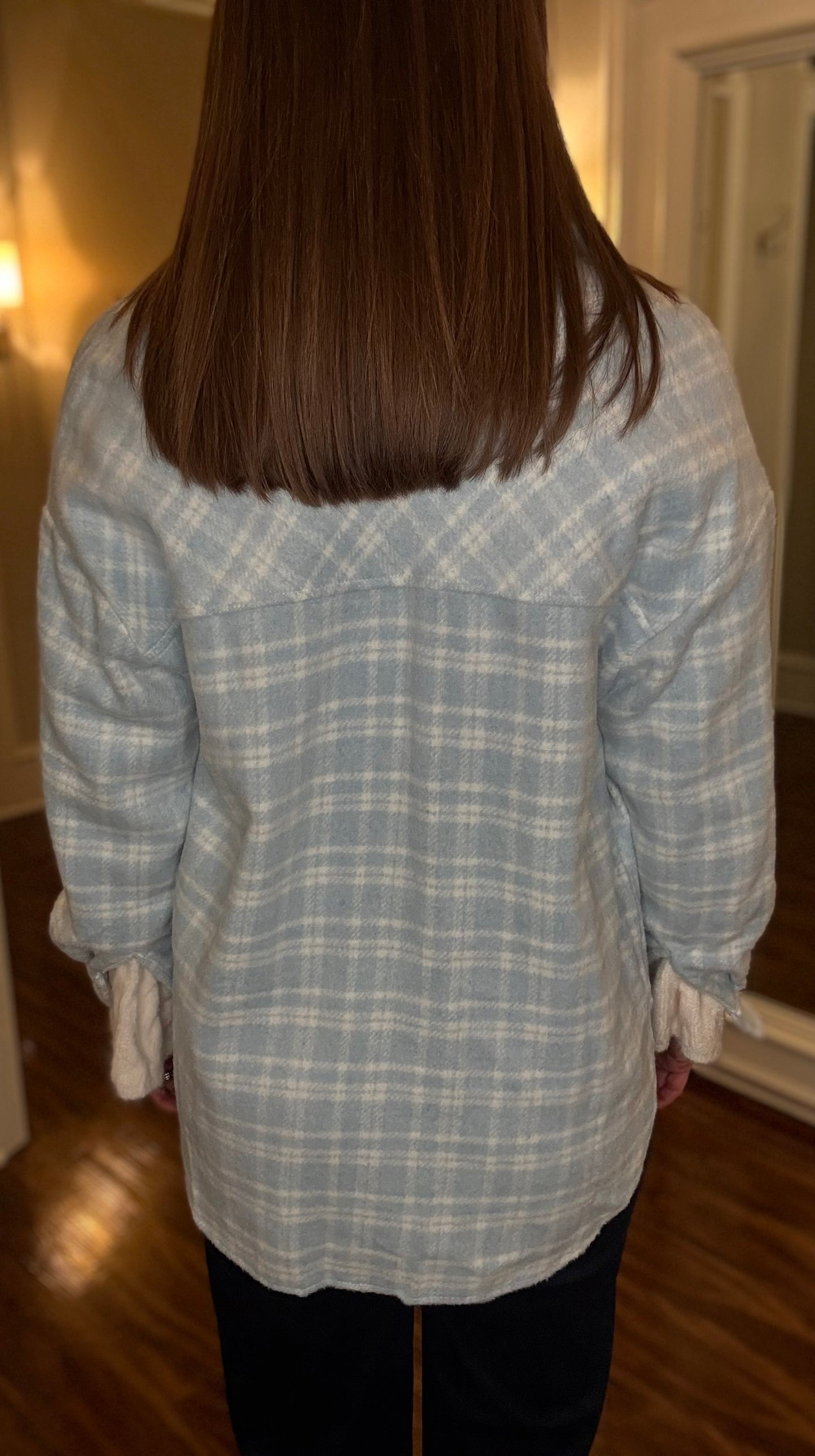 LT BLUE PLAID SHACKET 11.24