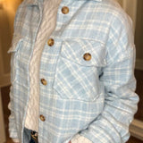 LT BLUE PLAID SHACKET 11.24