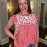 THML PINK EMBROIDERED TOP 4.24