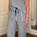 MULTIPLES STRIPED ANKLE PANT 8.14
