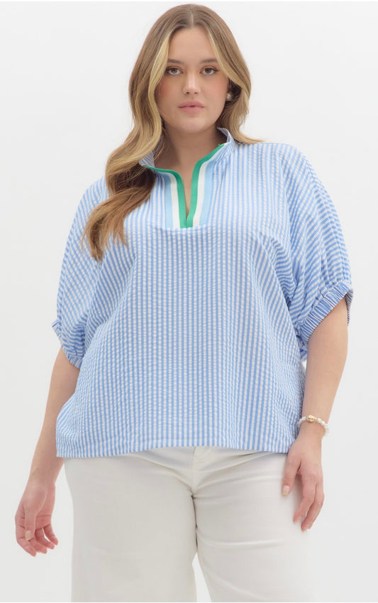 ENTRO PLUS SIZE BLUE TOP 2.5