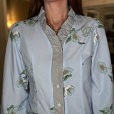 LOVE SOFT BLUE RUFFLE TRIM TOP 2.27