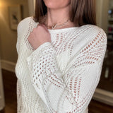 HEM AND THREAD BOATNECK CROCHET SWEATER 2.3