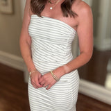 BISHOP & YOUNG DIAZ STRAPLESS DRESS 6.9