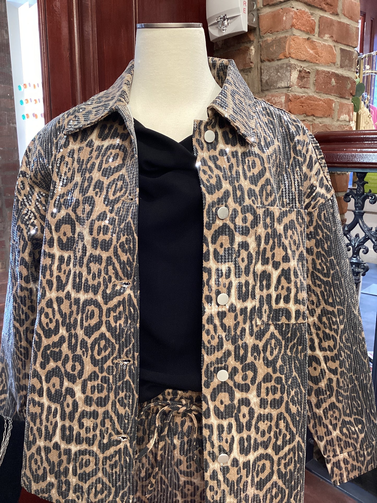 AIBLEE LEOPARD SEQUIN JACKET 1.31