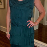 SILK RUFFLE DRESS (multiple colors)