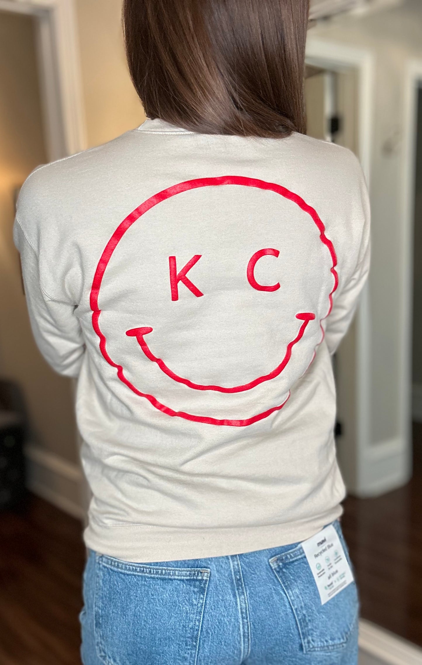 KC SMILEY FLEECE CREWNECK