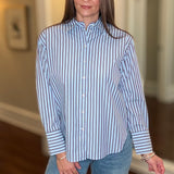 VELVET HEART PEMBERLY STRIPED BUTTON UP 8.1