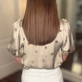 ENTRO PLEATED NECKLINE TOP 7.2