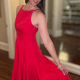 PINCH RED HALTER DRESS 5.13