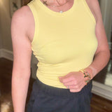 MONO B MICRO RIBBED TANK TOP 3.25
