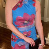 BLUE BODYCON DRESS WITH RED FLOWERS 3.2