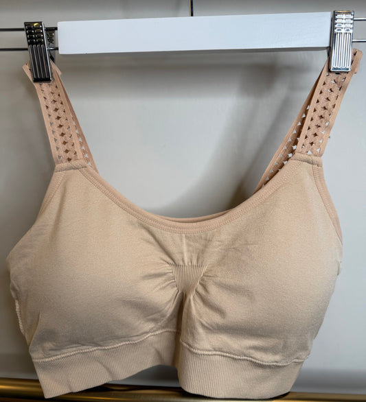 STRAP ITS NUDE LATTICE BRALETTE