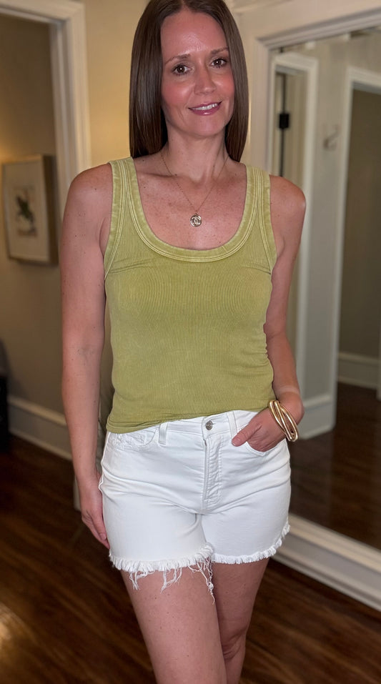 VERVET WHITE DENIM SHORT 6.5