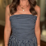 PINCH STRIPED TUBE MIDI DRESS 6.4