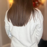 MULTIPLES WINTER WHITE 3 BUTTON TOP 9.26