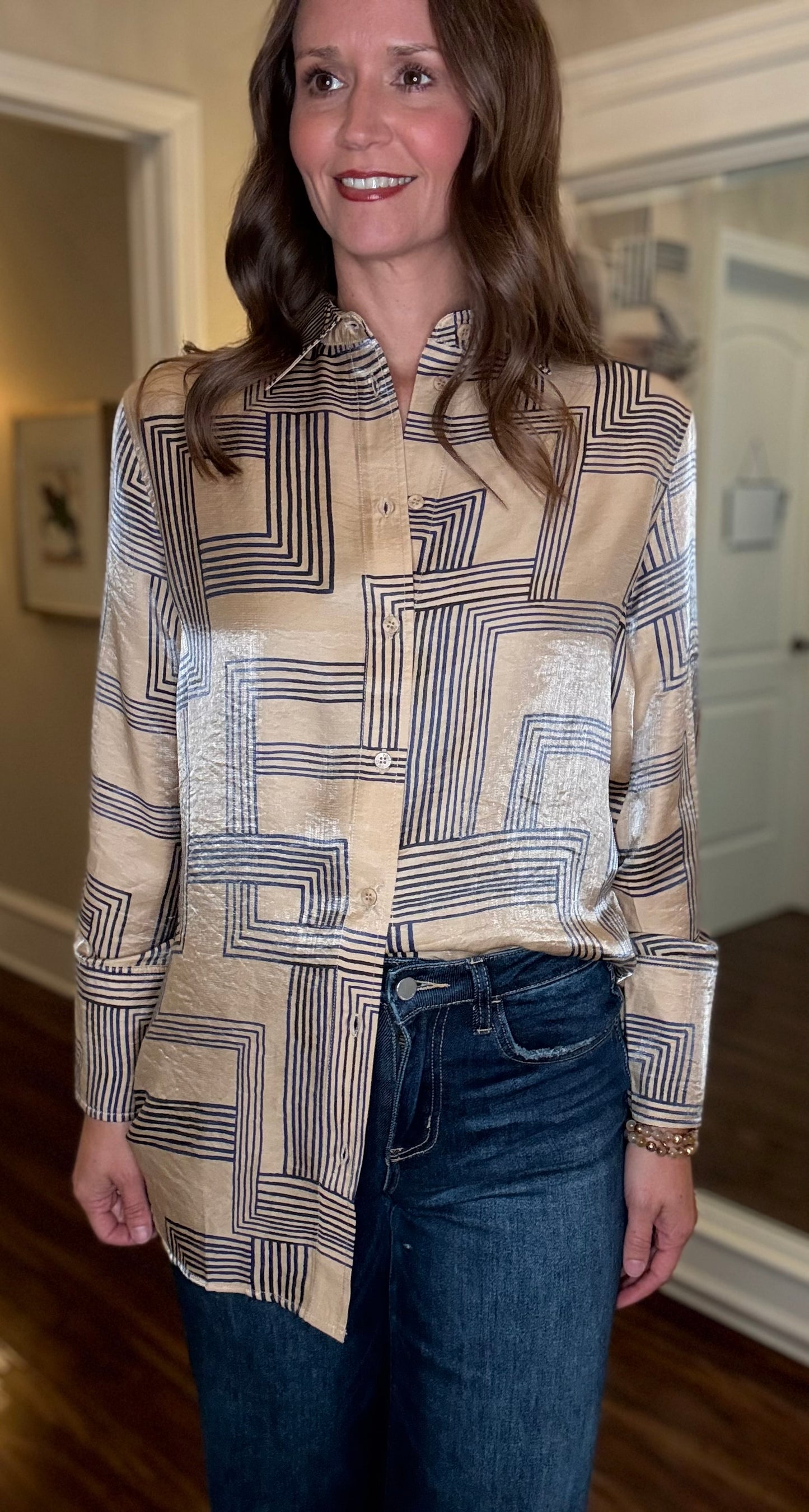 YEST BIBIANA L/S PRINT TOP (multiple colors) 7.30