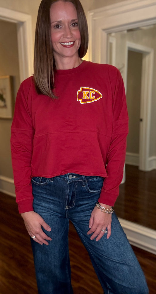 LONG SLEEVE CROPPED KC TOP 9.18