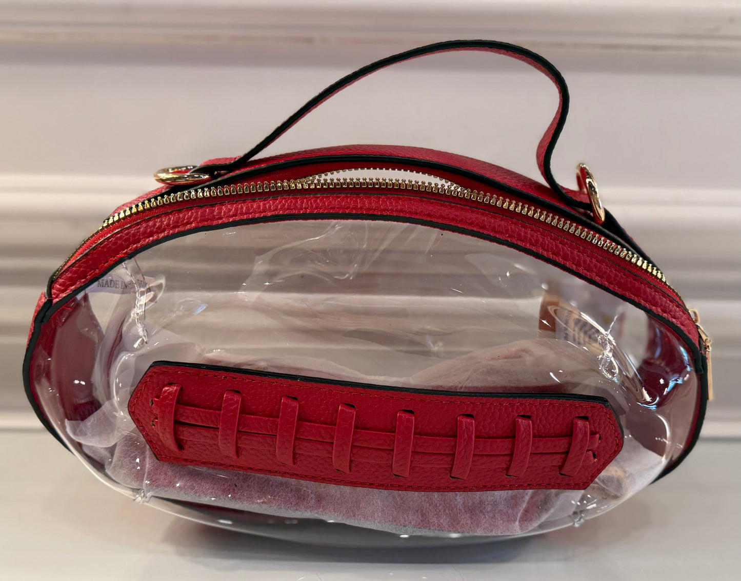 GAME DAY FOOTBALL CLEAR BAG (multiple colors) 8.19