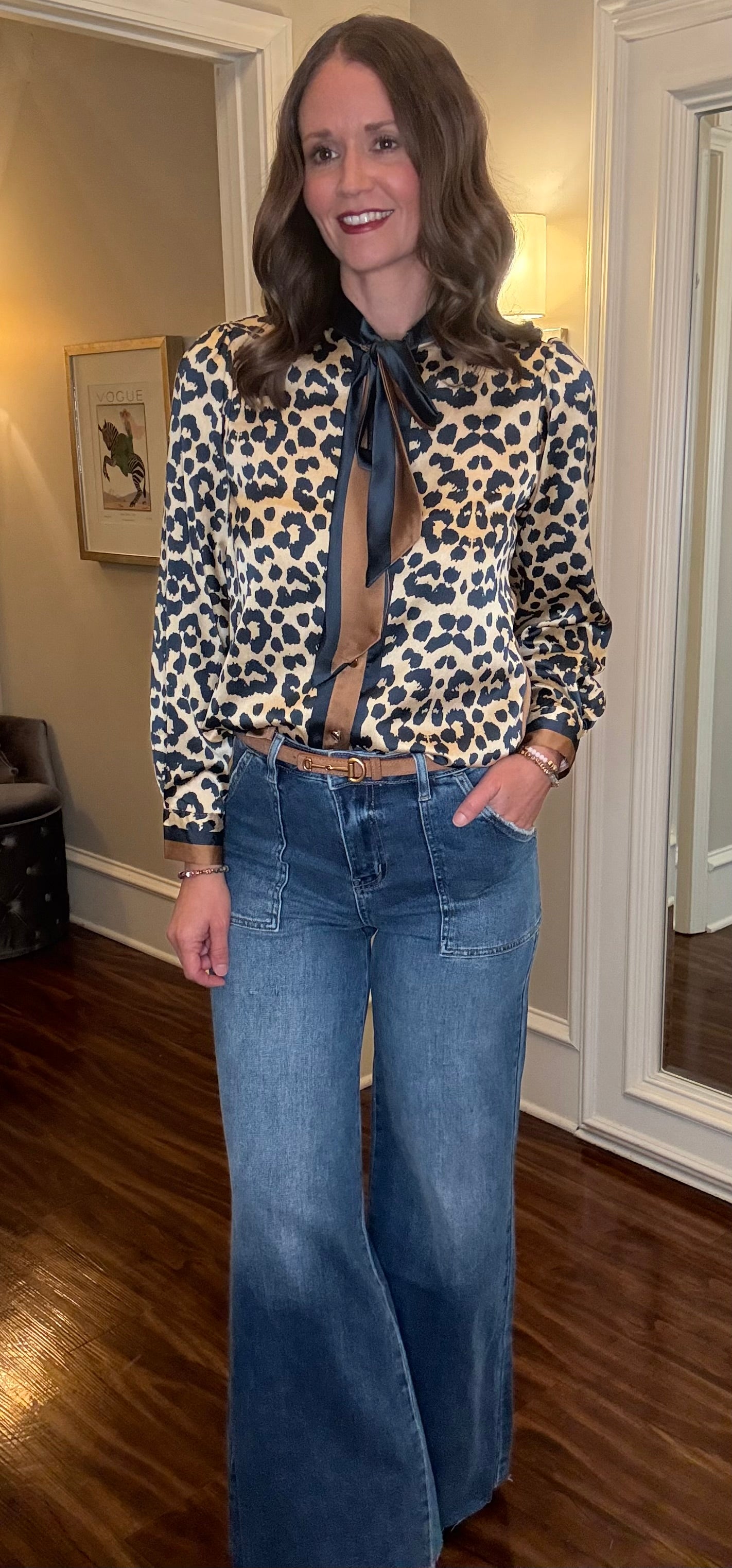 Q2 LEOPARD SILK BLOUSE 9.30