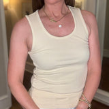 RIBBED SCOOP NECK TANK 4.17