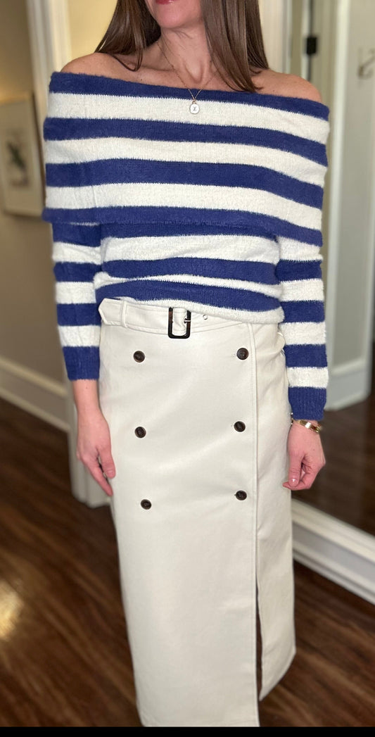 FAUX LEATHER MIDI SKIRT WITH BUTTONS 1.1