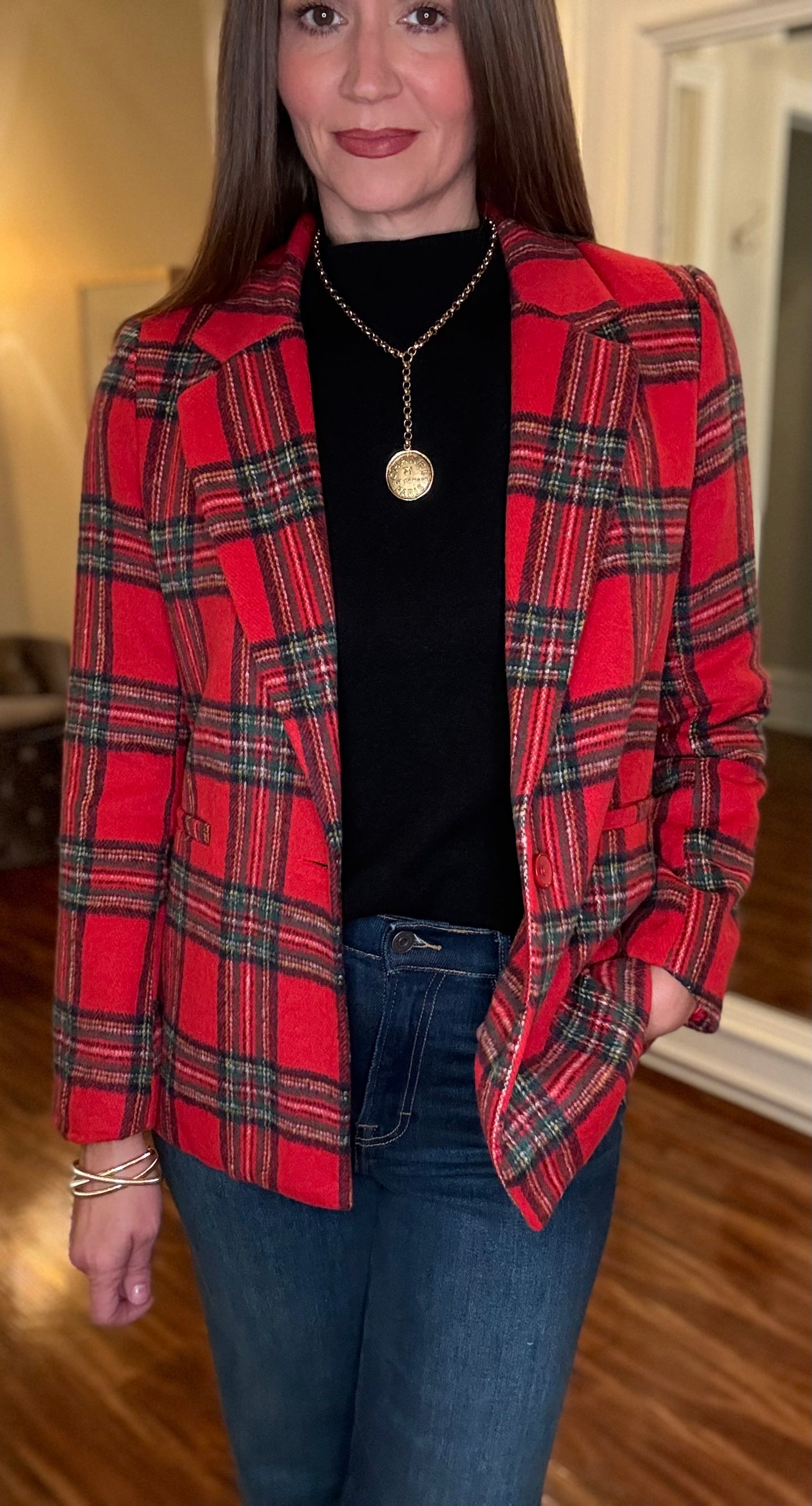 TARTAN PLAID FLANNEL BLAZER 10.2