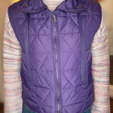 MULTIPLES EGGPLANT VEST 9.21