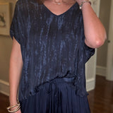 LOOK MODE SATIN V-NECK TOP (multiple colors) 8.26