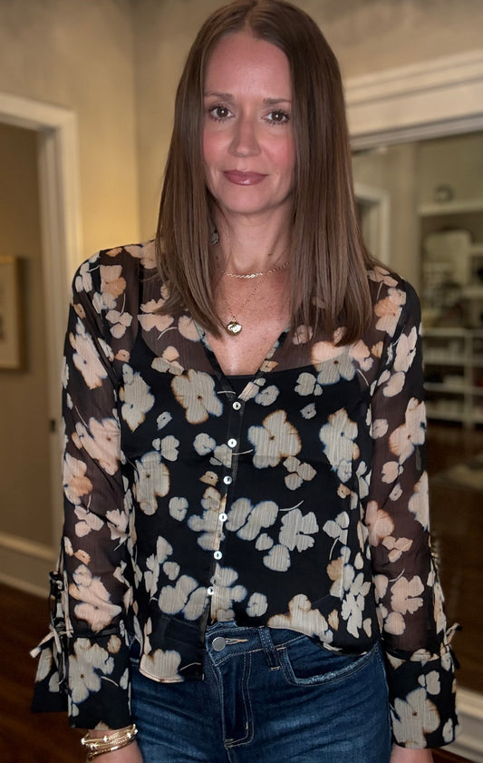 LUCY PARIS MORRIS BUTTON DOWN TOP 9.5