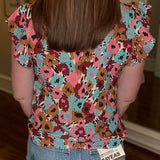 THML CREAM FLUTTER SLEEVE TOP 4.1