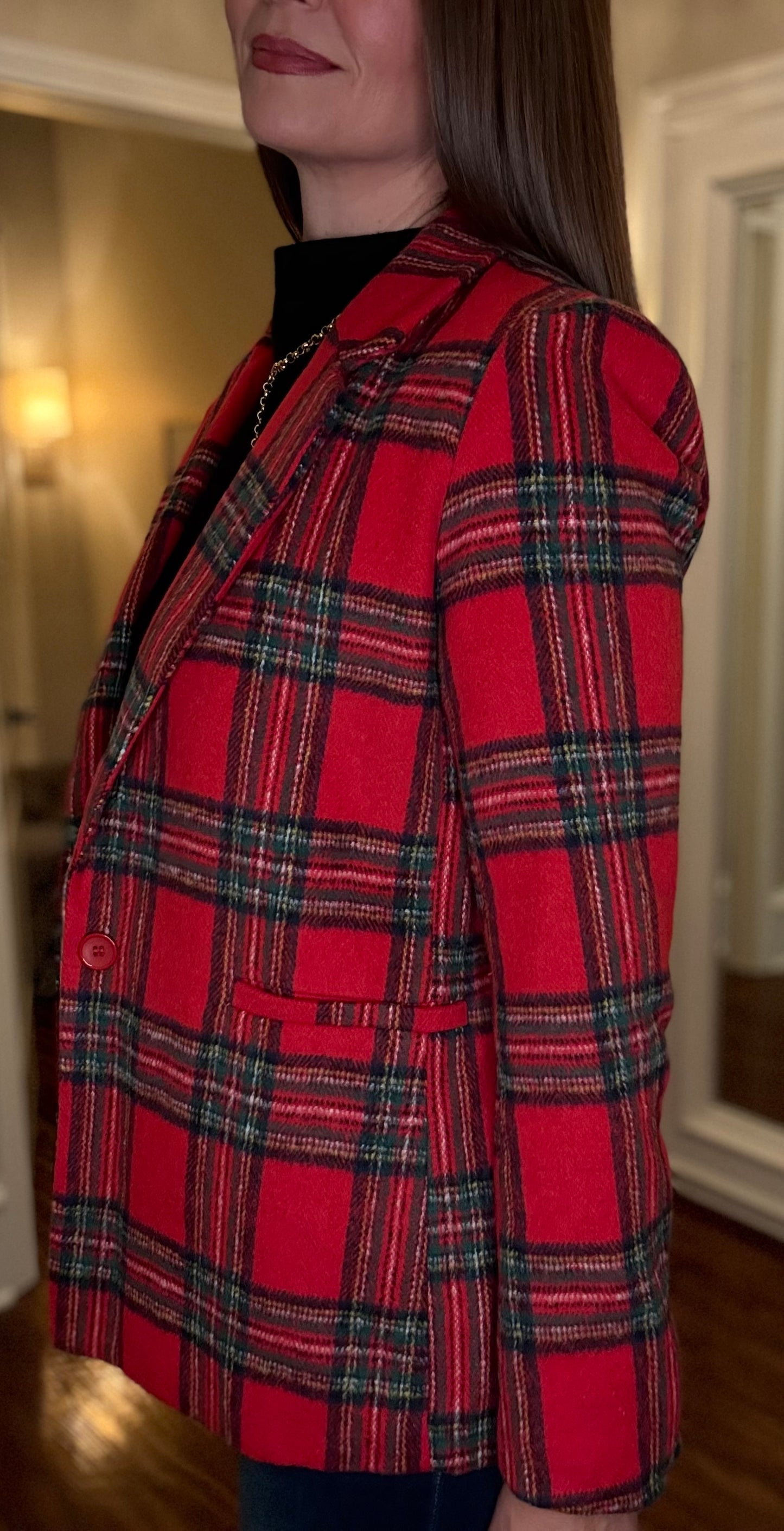 TARTAN PLAID FLANNEL BLAZER 10.2