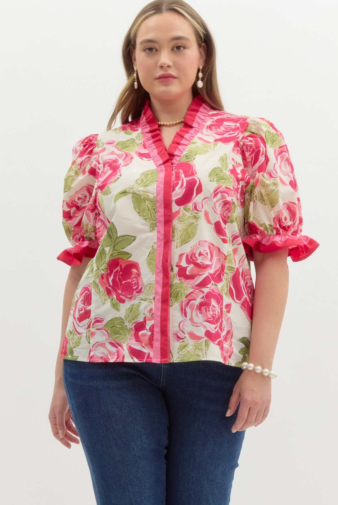 ENTRO PLUS SIZE FLORAL TOP 2.5