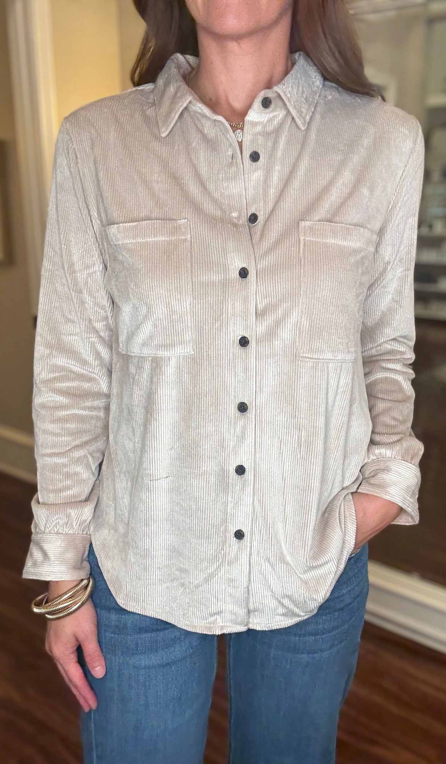 DYLAN MAEVE CORDUROY SHIRT (multiple colors) 8.19