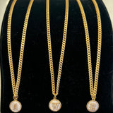 Virtue initial necklace